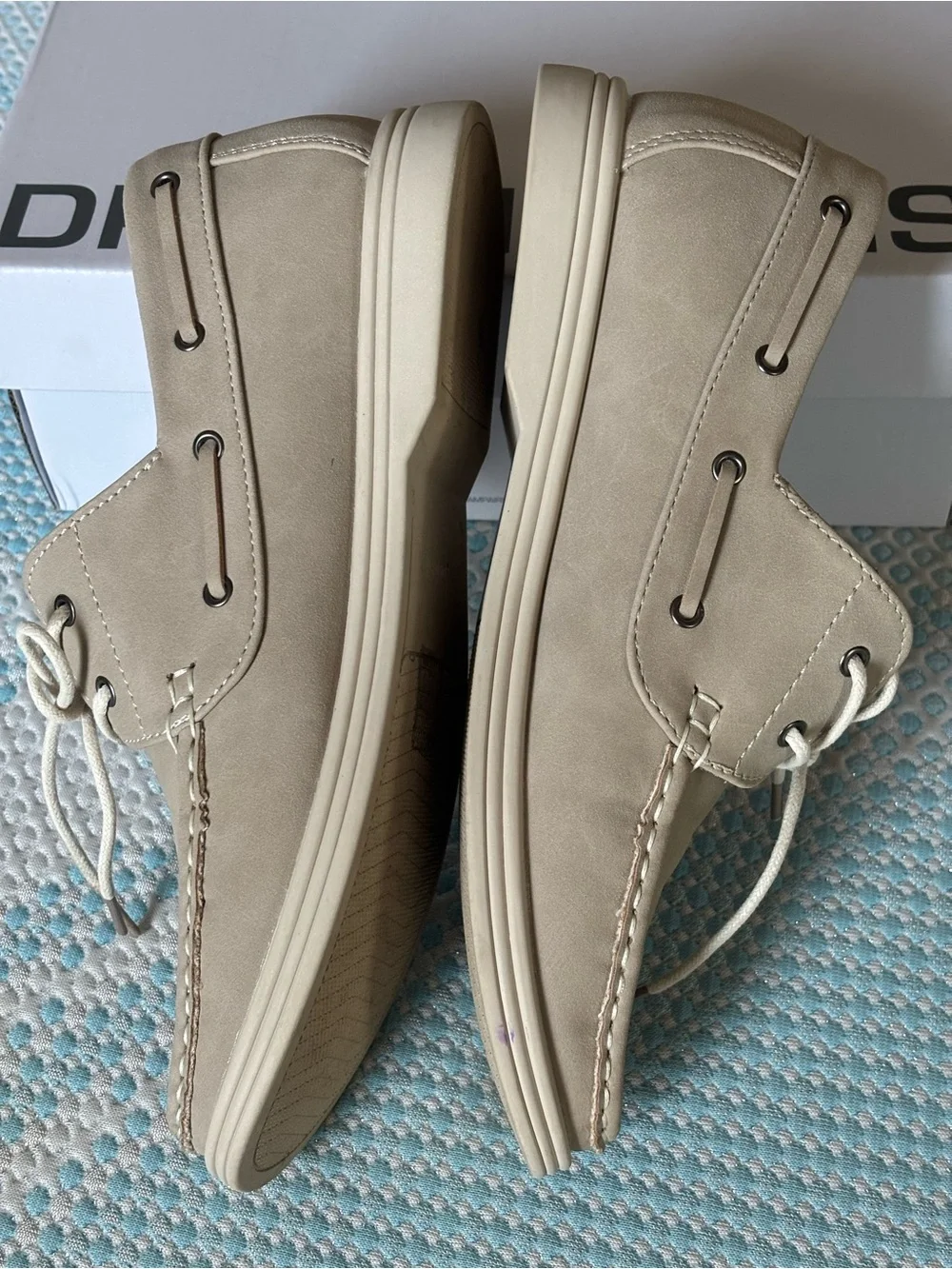 DREAM PAIRS Boys Khaki Suede Boat Shoes Loafers Size 6 Big Kid
